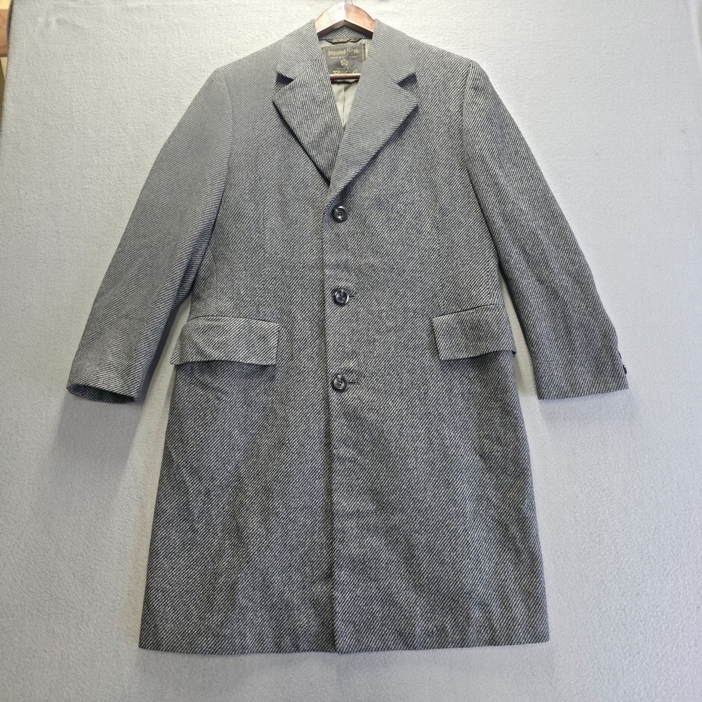 Men's Gray Overcoat Tailored by Burleigh‎ Size 38